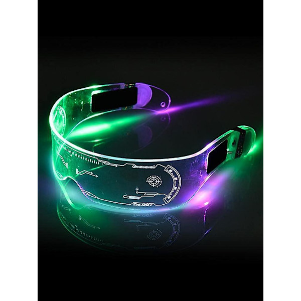 Led-valolasit aikuisille, led-visiirilasit 7 värissä