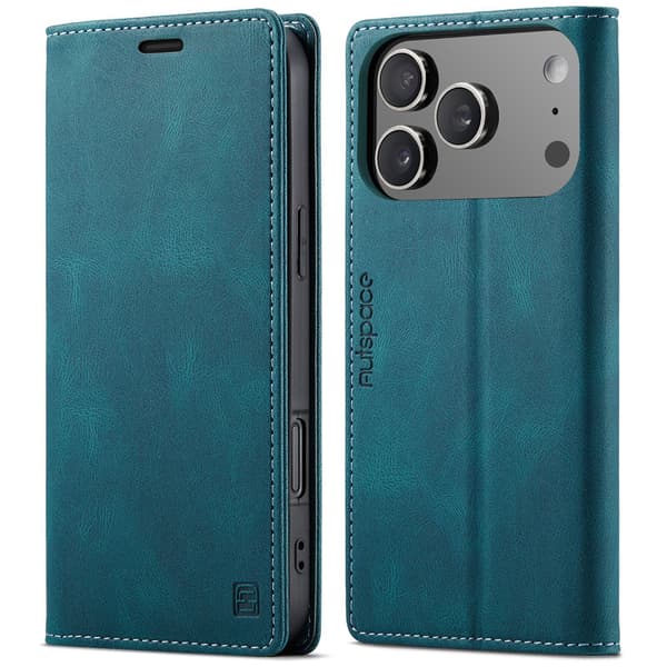 Flip-telefondeksel i skinn for iPhone 17/iPhone 17 Pro/iPhone 17 Promax iPhone 17 Pro