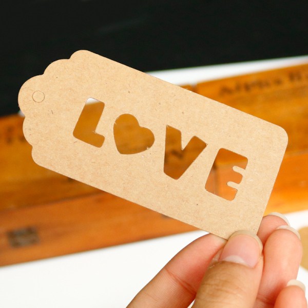 Brune prislapper med snor | Kraft Bagasjelapper | Håndverksetiketter | Papir Gaveetiketter Etiketter | 100 stk 9,5 X 4,5 Cm med Jute String DIY