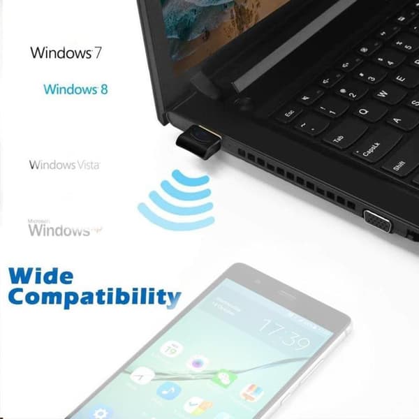 USB Bluetooth 5.0 Sender Mottaker Lydadapter AUX TV 3,5m