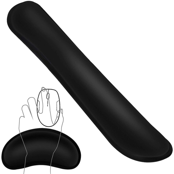 2-i-1 handledsstöd tangentbord och musset för arbete 2pcs