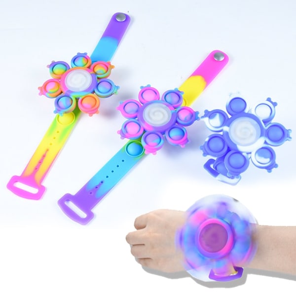2 stk Pop-it Regnbue armbånd