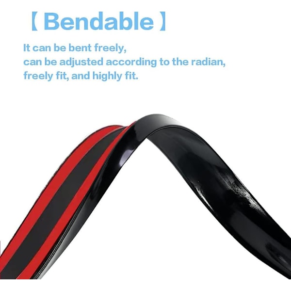 Bilstammspoiler Takläpp Kit, 3D PU Bakre Bagageutrymme eller Takspoiler Sticker Bar med Kolfibermönster, Bil Bak Carbon fiber pattern