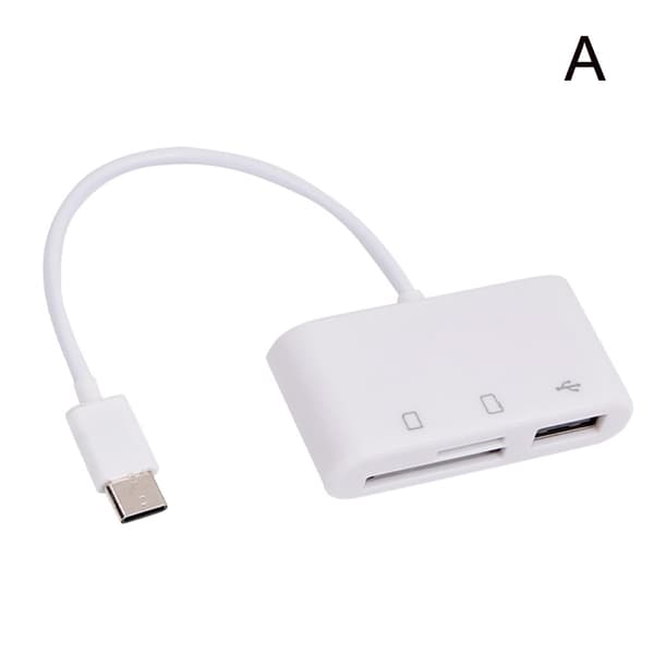 USB C 3-i-1 Hub-konverter Type C Adapter SD-kortleser for Mac type-C
