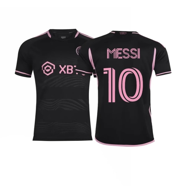 Miami hemma och borta nr 10 Lionel Messi International Major League fotbollströjor set vuxen tröja (strumpor ingår) XL Pink