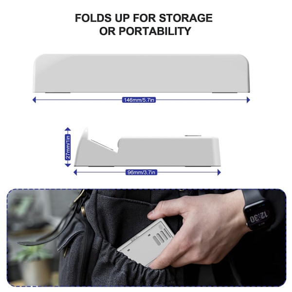 Stativ for ASUS ROG Ally 2023/Steam Deck/Switch/Nettbrett/Mobil Hvit
