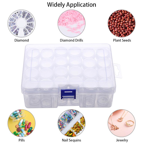 Diamantmaling Pärlförvaringsbehållare 24PCS