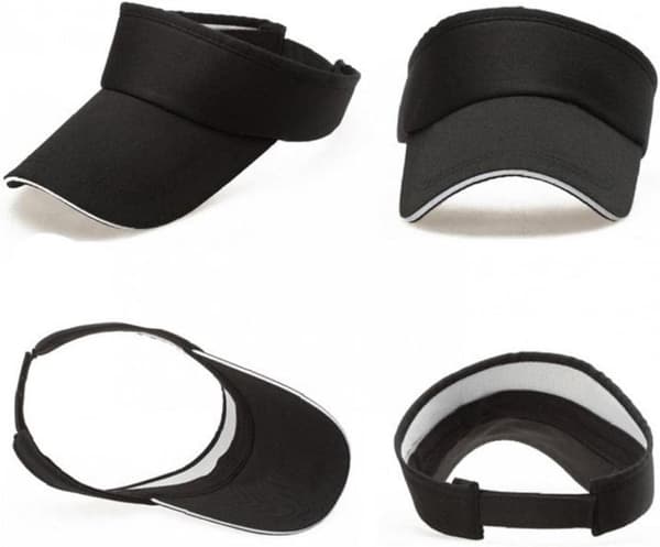 Visirhatter Cap baseballcaps Justerbar hestehale tennishatt Golfløping cap black