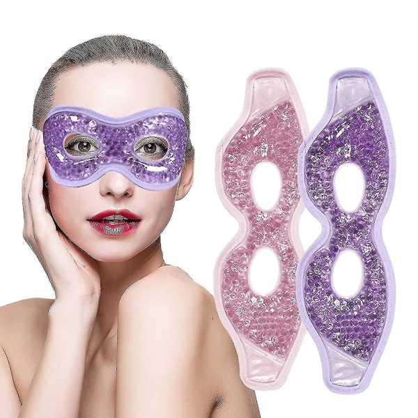 2 stk. Gel Øjenmaske Genanvendelig Varm Kold Kompres Pakke Øjenterapi, terapeutisk Gel Eye Spa Pad