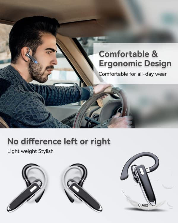 Bluetooth headset med Mic HD Håndfri trådløs