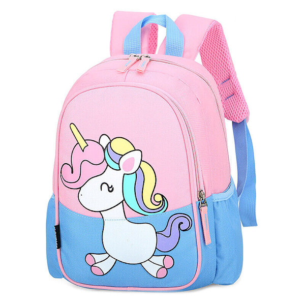 Barn Pojkar Flickor Ryggsäck Enhörning Skolväska Ryggsäck Ryggsäck pony sky blue pink