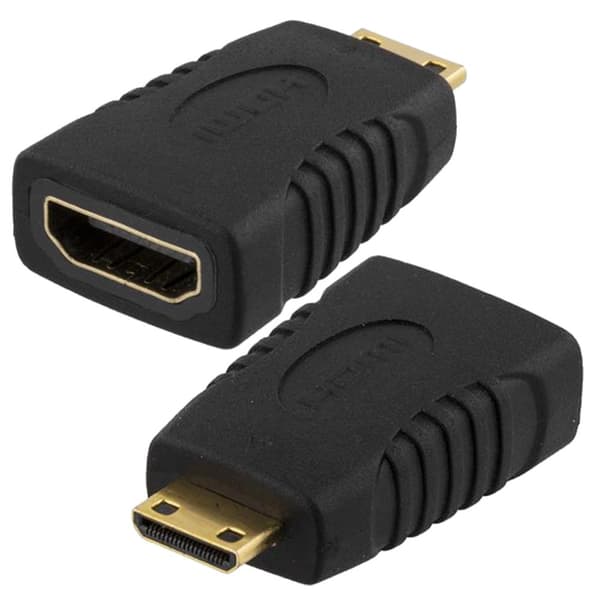 Deltaco HDMI-adapter, mini HDMI han til HDMI hun