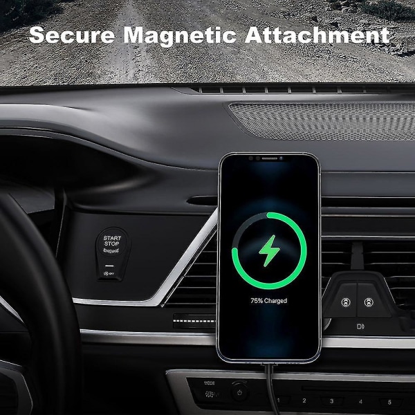 Magneettinen langaton autolaturi asennusteline iPhone 12 Mini 12 Pro Max -puhelimille Magsafe 15W nopea langaton