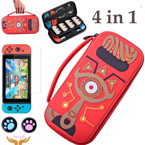 Switch Zeld -kotelo, yhteensopiva Nintend Switchin kanssa ruby red