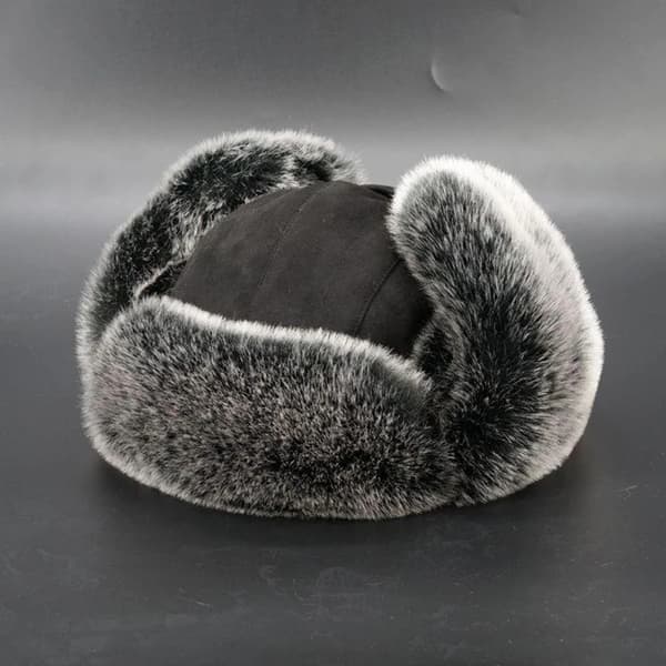Vinter Plys Bomberhatte Unisex Varm Sne Bonnet Øreklaphatte black