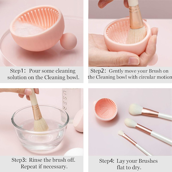 Borstrengöringsdyna, silikon makeup rengöringsborste, skrubberskål