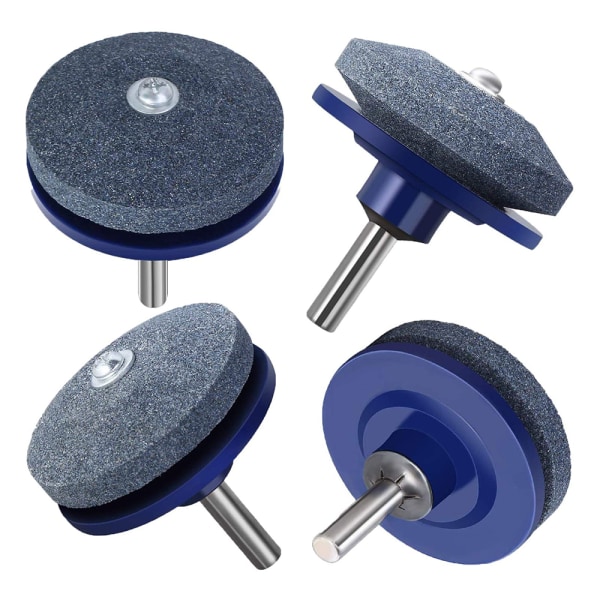 4 stk gressklipper knivsliper Universal for alle drillmaskiner (både batteridrevne og manuelle), gressklipper knivsliper for gressklippere og gressklipperblader-