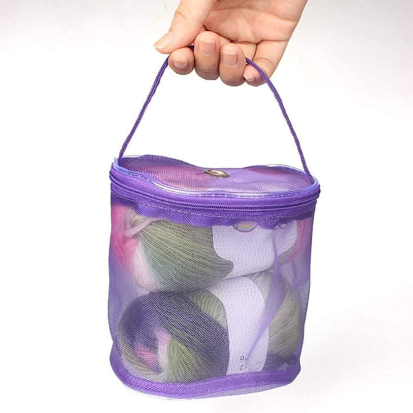 Garnhållare Garnförvaringsväska Mesh Stickpåse
