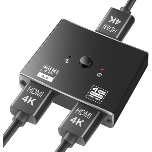 HDMI 2.0 Switch 2 ind 1 ud 4K HDMI Splitter 1 ind 2 ud