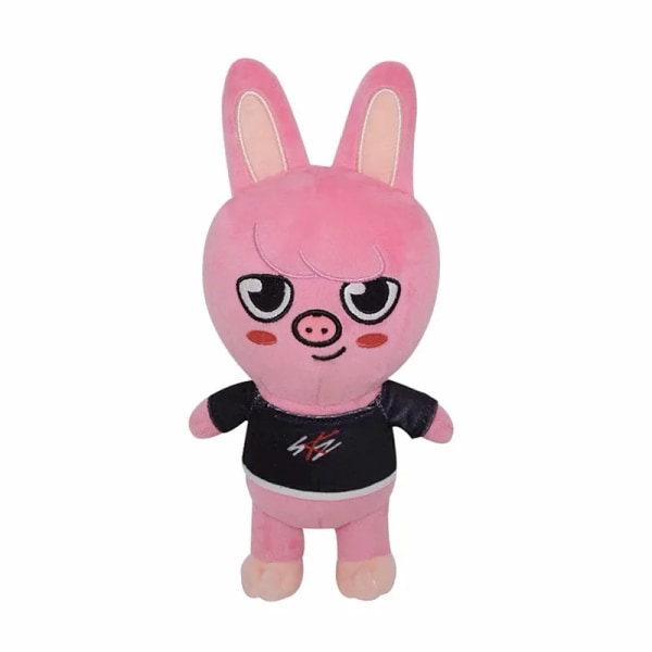 Skzoo Plyschleksaker 20cm Stray Kids Plyschvarg Chan Cartoon Fylld Djur Plyschdocka Pink Rabbit