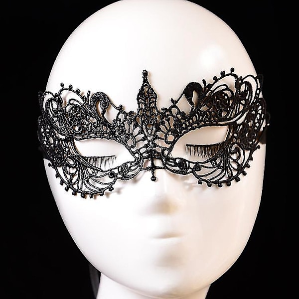 Musta naamiaisnaamio silmä seksikäs pitsipallojuhlat naamiaiset karnevaaliin halloween puolikas kasvot hienot mekot Pukurekvisiitta Tee-se-itse-sisustus Style08 Ball Mask