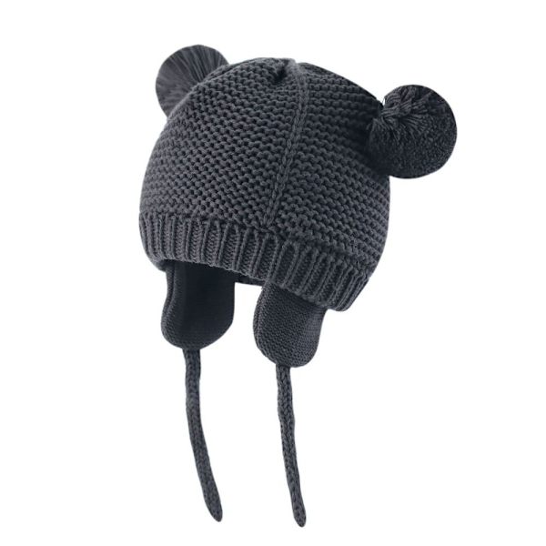 Neulottu pipo Cap MUSTA black