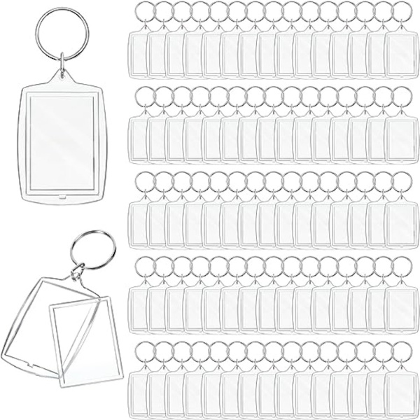 Akryl Fotorams Nyckelring Klar Bild Nyckelringar Bulk
