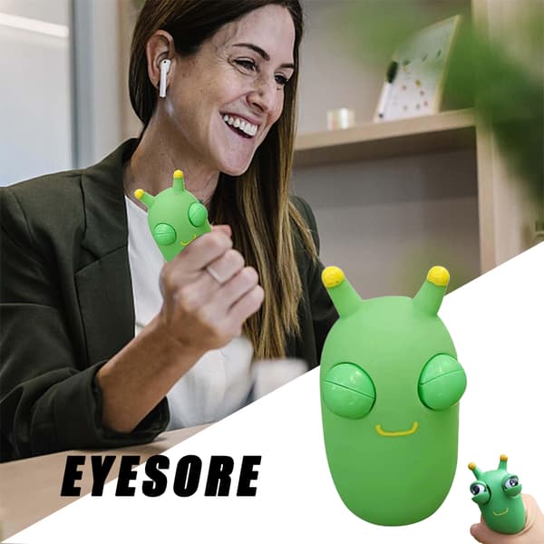 Mjuka klämleksaker med utskjutande ögon Handnyhet Grön