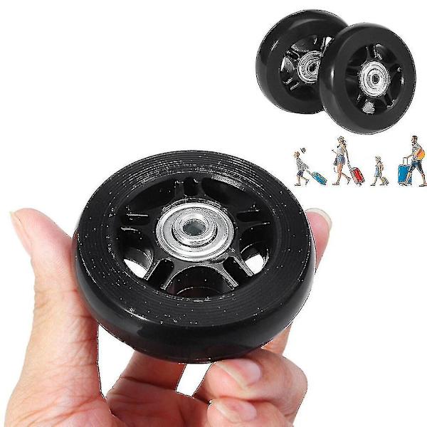 2 kpl Matkalaukun Vaihtopyörät Kumi Kääntöpyörät Pyörät Laakeri Korjaussarjat Wyelv 80mm*24mm