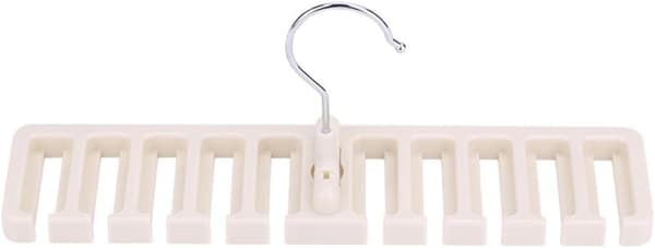 10 spors Bælte Slips Tørklæde Rack Holder Organizer (beige)