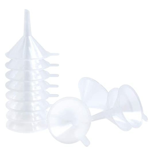 12-pak små plasttrakter mini trakter for Science Lab