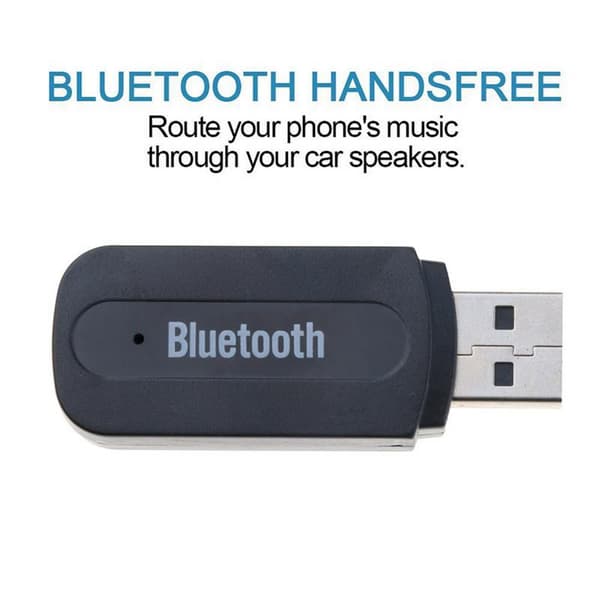 AUX Bluetooth Lydmottaker Stereoadapter for Trådløs Musikk svart