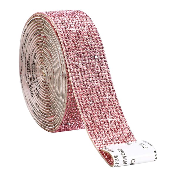 24 rader sølv strass diamantbånd dekobånd, perfekt Rose gold