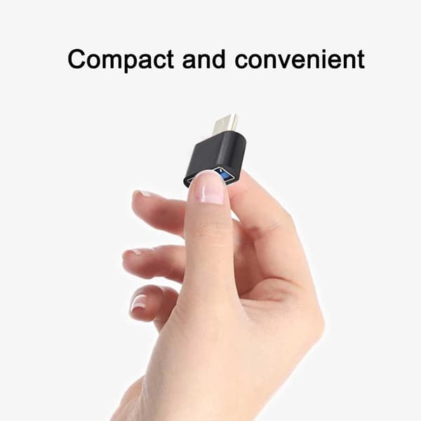 Android USB 3.0 til USB C 3.1 OTG Adapter Sort sort