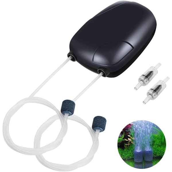 Akvarieluftpump, supertyst akvarium, syrepump