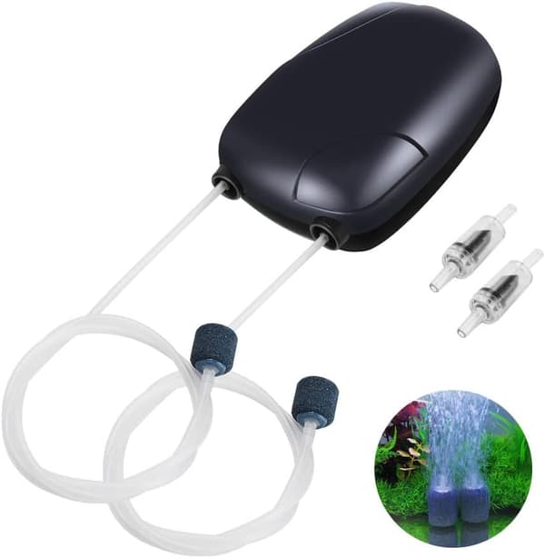 Akvarieluftpumpe, super lydløs akvarium, iltpumpe