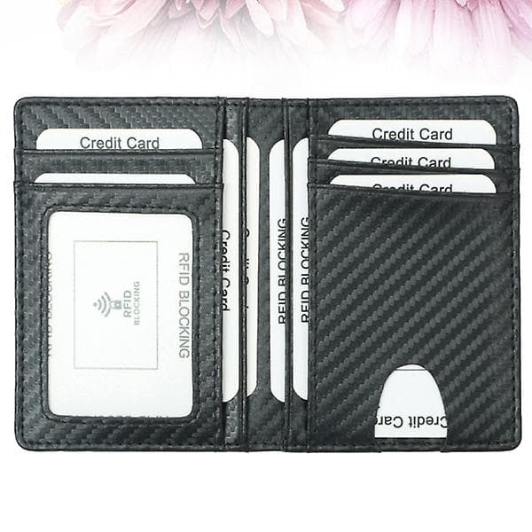 RFID-blokerende pung Casual Enkel pung Multi-kort Pung Organizer til mænd Business (sort)
