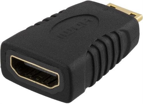 Deltaco HDMI-adapter, mini HDMI han til HDMI hun