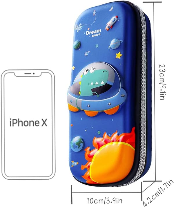 3D Rom Dinosaur Etui Pennal Vanntett pennveske for barn gutter skoleelever