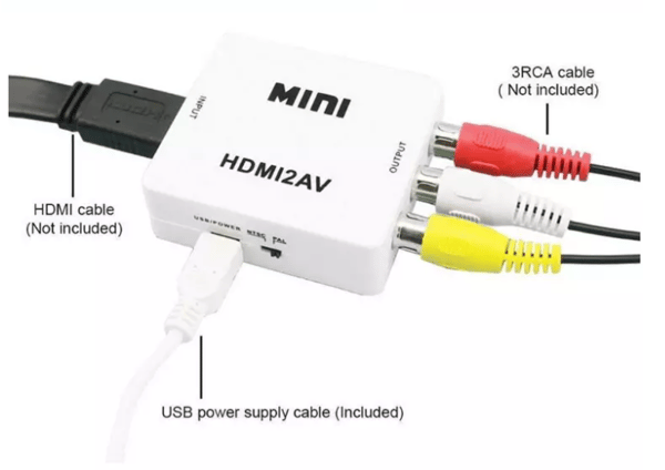 HDMI - AV/RCA -signaalimuunnin 1080p