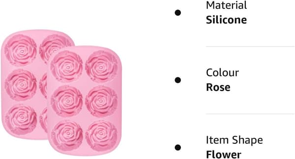 Form, Sett med 2 Rose Blomst Dekor Form