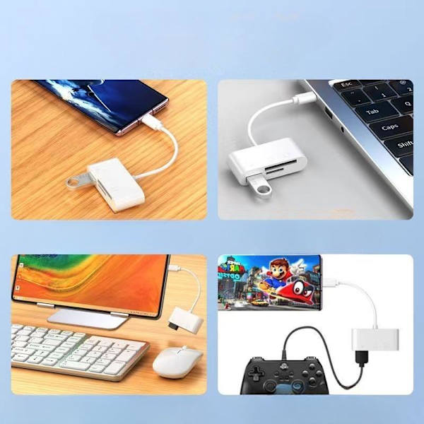 minnekortleser sd-kortleser lightning / usb-c / usb OTG iPhon Lyn til SD