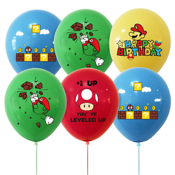 Super Mario-tema dekorativa ballonger för barn set