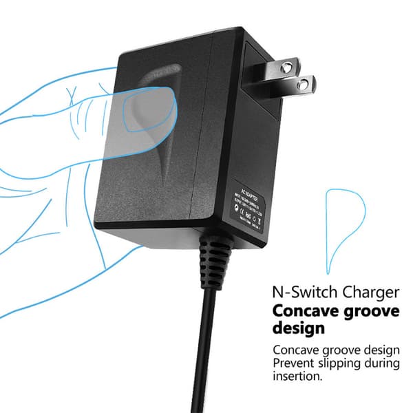 AC-adapter for Nintendo Switch / Switch Lite + dokkingstasjon