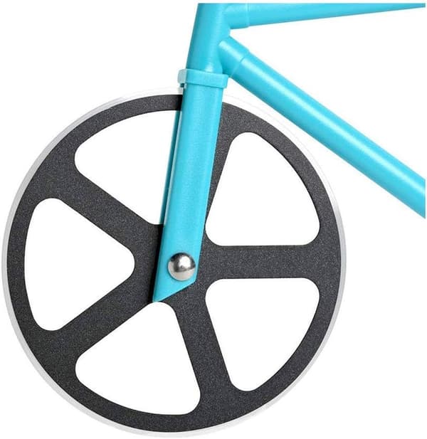 Pizza Cutter med Cykeldesign i Rostfritt Stål, Icke-Klibbig