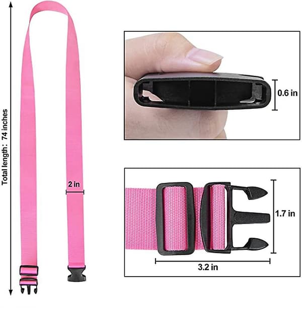 2-pak Bagagerem Kuffert Bredde Justerbar Pakkerem 188x2.5cm