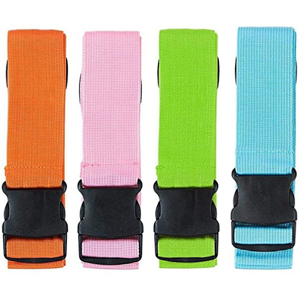 2-pack Bagageband Resväska Bredd Justerbart Packningsband 188x2.5cm