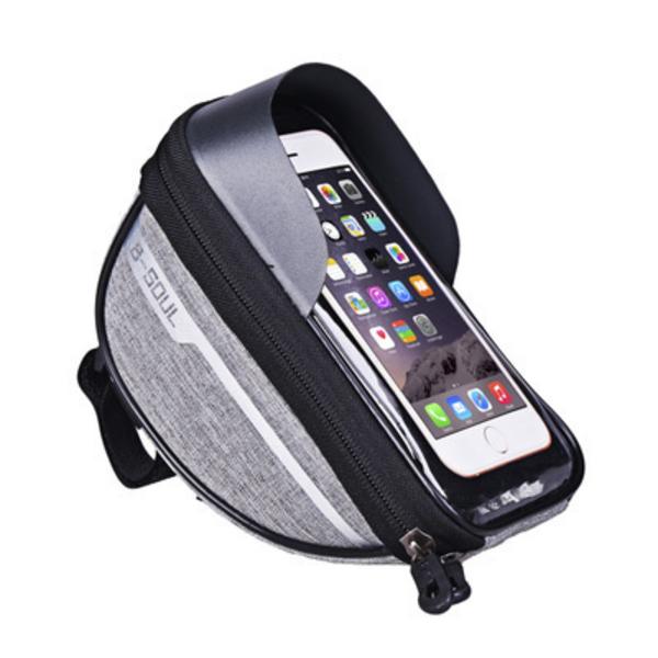 Cykel Styre Mobiltelefon Väska Case Skärm grey