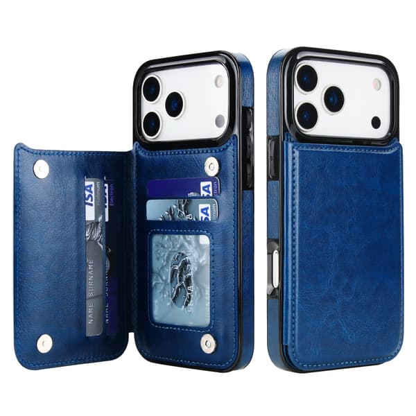iPhone 17 / iPhone 17 Pro / iPhone 17 Promax -puhelimen nahkainen suojakotelo iPhone 17 Pro