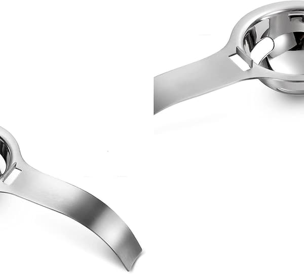 Äggseparator Äggulaseseparator Rostfritt Stål Äggvita Äggulasesil Äggsil Köksredskap för Matlagning (2-pack, Silver)